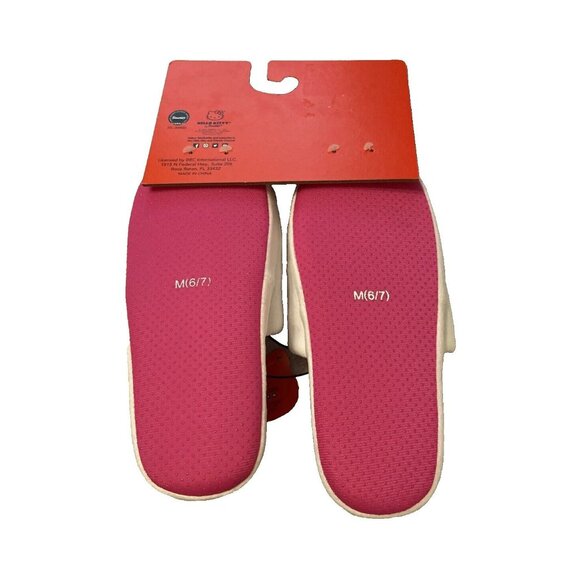 Sanrio Hello Kitty SLIPPERS WOMENS SIZE M 6/7 NEW White Pink - Picture 6 of 8